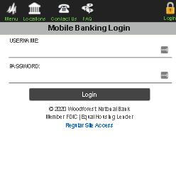 woodforest mobile banking login