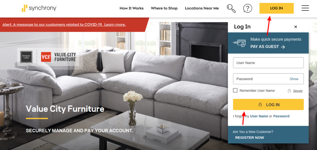 Value City Furniture Credit Card Login - Make Payment, Customer Services