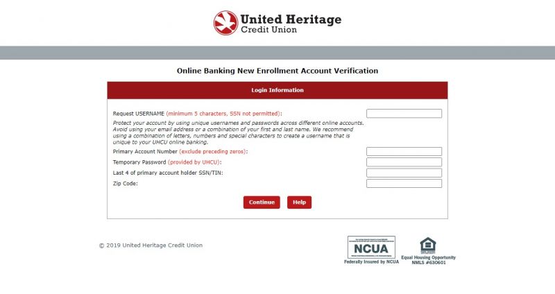 United Heritage Credit Union Enrollment